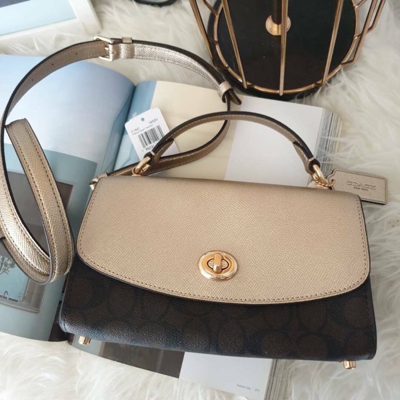 Coach C1441 Tilly Satchel 23 In Signature Canvas
