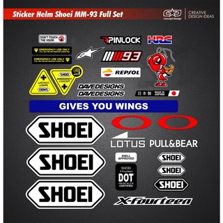 Shoei สติกเกอร์หมวกกันน็อค รุ่นครบชุด - MM93