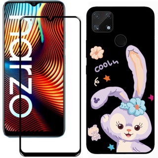 Oppo Realme Narzo 30A เคส DHL หมี กระต่าย น่ารัก นิ่ม TPU ซิลิโคน ฝาหลัง พร้อมกระจกนิรภัย