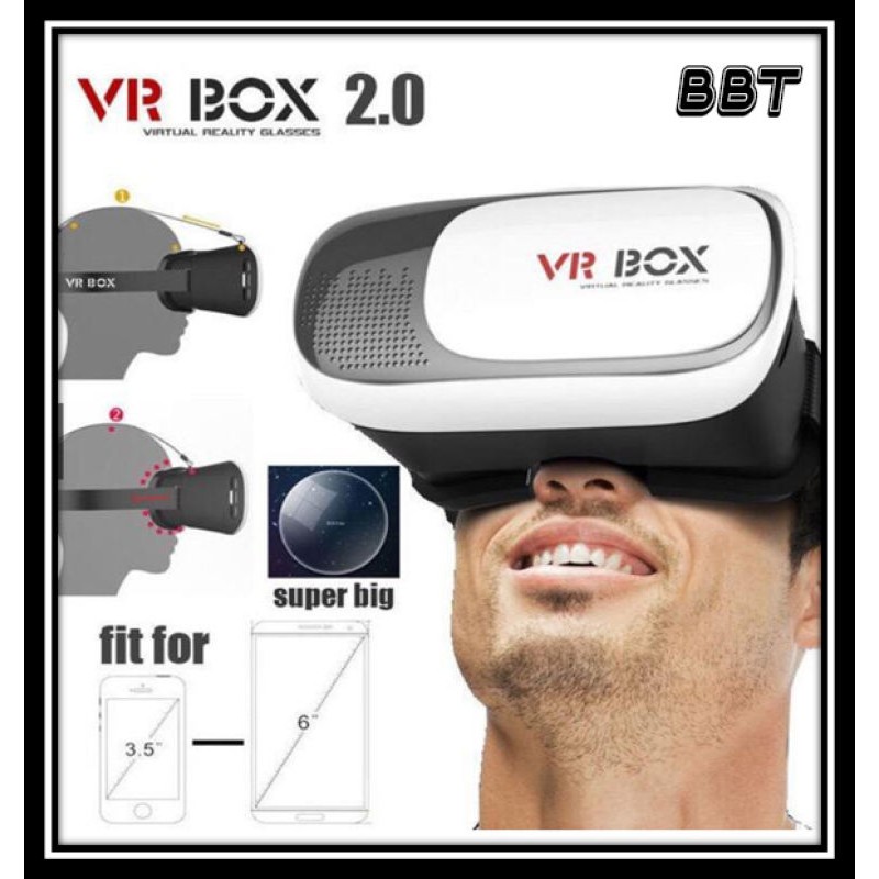 BBT VR Box 2.0 VR Glasses Headsetแว่น3Dสำหรับสมาร์ทโฟนทุกรุ่น เหมาะ ...