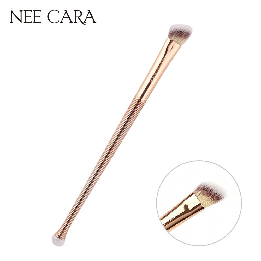 nee-cara-mermaid-two-brush-set-n877-neecara-แปรง-แต่งหน้า-ด้ามทอง-ขนนุ่ม-แพ็คคู่-x-1-ชิ้น-beautybakery