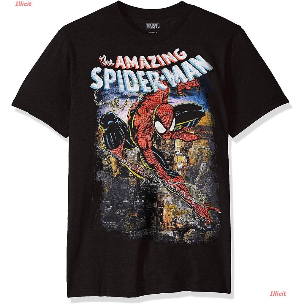 เสื้อยืดผ้าฝ้ายเสื้อยืดยอดนิยม-marvel-mens-amazing-spider-man-t-shirt-sports-t-shirtl-xl-xxl-3xl