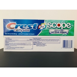 พร้อมส่งที่ไทย! Crest Complete Extra Whitening + Scope Toothpaste 232 g. EXP : Dec 2023 ยาสีฟันเพื่อฟันขาว ของแท้ นำเข้า