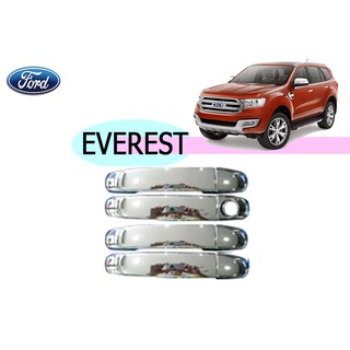 ครอบมือจับประตู/กันรอยมือจับประตู/มือจับประตู ฟอร์ด เอเวอเรสต์ Ford Everest ปี 2015-2020 ชุปโครเมี่ยม