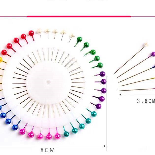 เข็มหมุดหัวกลมbba-480ชิ้น-กล่อง-คละสี-ราคายกกล่อง