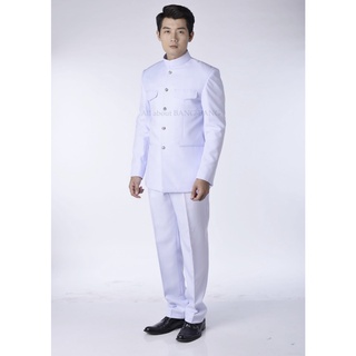ภาพขนาดย่อของภาพหน้าปกสินค้าชุดปกติขาว (ชาย) (เสื้อและกางเกง/เสื้ออย่างเดียว) by BANG BANG จากร้าน allaboutbangbang บน Shopee