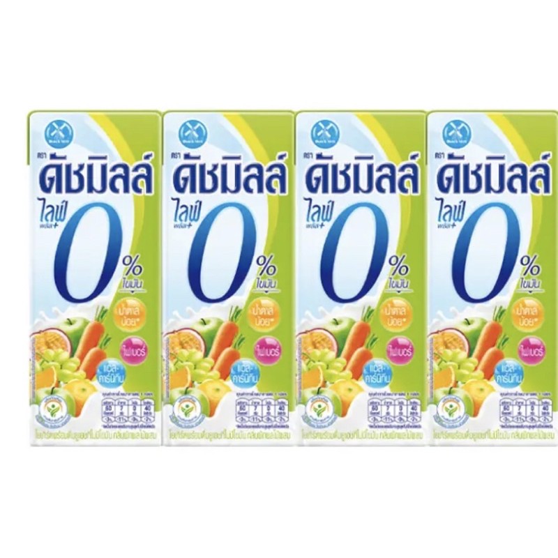 ดัชมิลล์-0-ไขมัน-นมเปรี้ยวยูเอชที-รสผักผลไม้ผสม-รสสตอรเบอร์รี-180-มล-แพ็ก4