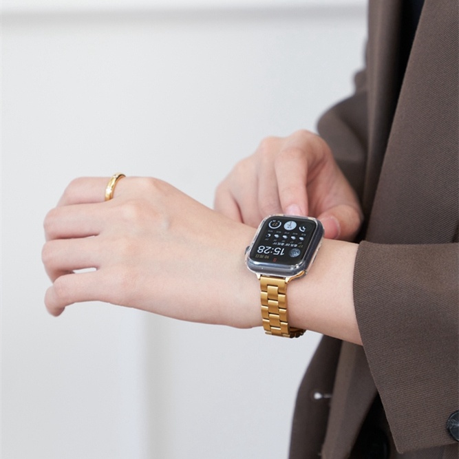 ภาพสินค้าสายนาฬิกาข้อมือ สเตนเลส โลหะ สําหรับ Iwatch Series 7 SE 6 5 4 3 2 Compatible With สายนาฬิกา Apple 41 มม. 45 มม. 40 มม. 44 มม. จากร้าน shines.th บน Shopee ภาพที่ 2