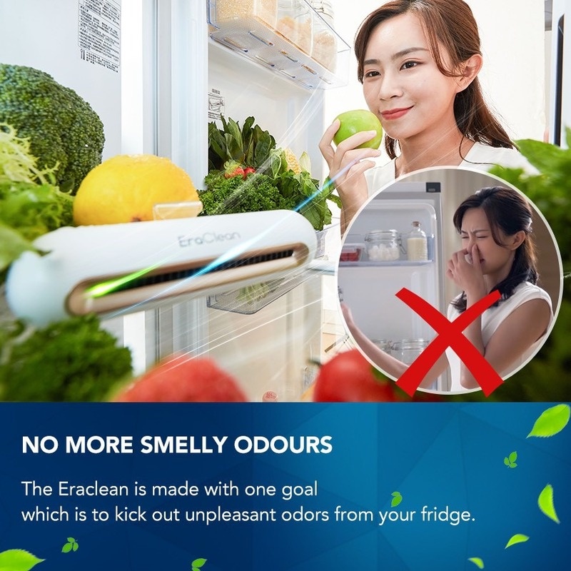 ภาพหน้าปกสินค้าEraClean Refrigerator Deodorant Sterilizer เครื่องฟอกอากาศ ที่ฆ่าเชื้อและดับกลิ่นในตู้เย็น ฆ่าแบคทีเรียได้ 99% จากร้าน bestandfirstth.th บน Shopee