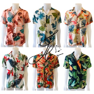 เสื้อฮาวาย hawaii เสื้อลายดอก เสื้อสงกรานต์ ผ้านิ่ม ไซส์เล็ก ขนาดเสื้อ อก40"เนื้อผ้าอย่างดี