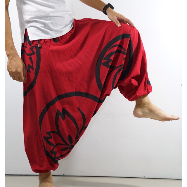 ภาพหน้าปกสินค้าThai cotton pants กางเกงม้งขายาว