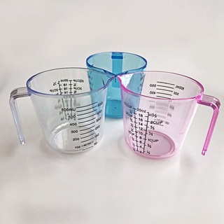 ถ้วยตวง แก้วตวง ถ้วยตวงพลาสติก ที่ตวงพลาสติก วัดขนาดได้ 3 หน่วย ml, cup, oz