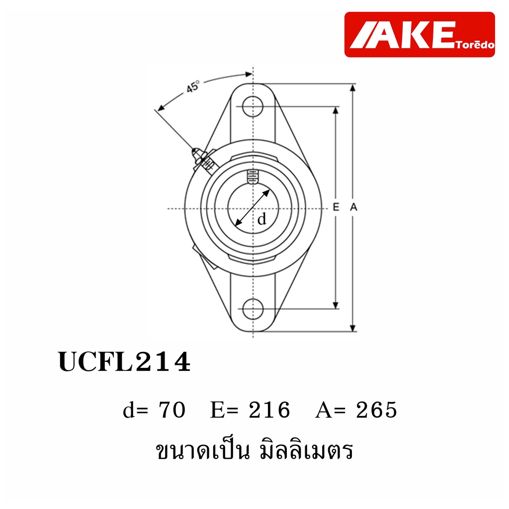 ucfl-214-ตลับลูกปืนตุ๊กตา-สำหรับเพลา-70-มม-bearing-units-uc214-f214-ucfl214