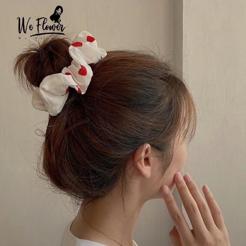 we-flower-ที่คาดผม-ผ้าชีฟอง-ลายสตรอเบอร์รี่-สไตล์เกาหลี-สําหรับผู้หญิง