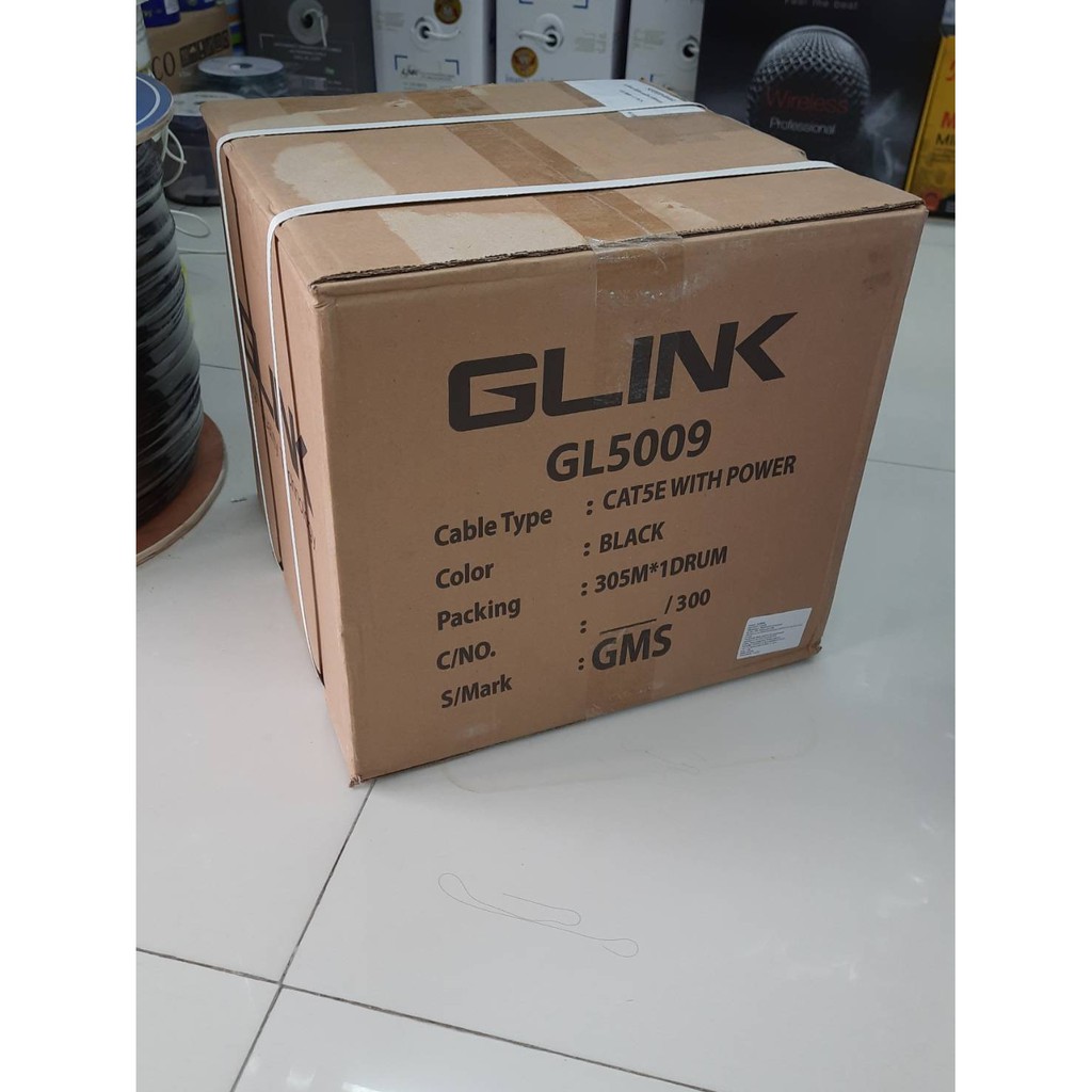 สายแลนด์-lan-cat5e-power-ling-ใช้เดินสายภายนอก-305-เมตร-glink-gl-5009-high-quality-technology-สายหนา-แข็งแรงทนทาน