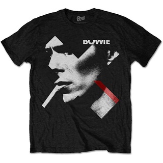 T-shirt  เสื้อยืดแขนสั้น พิมพ์ลาย David Bowie ขนาดใหญ่ สีดํา สไตล์ฮิปฮอป เรโทร สําหรับผู้ชายS-5XL