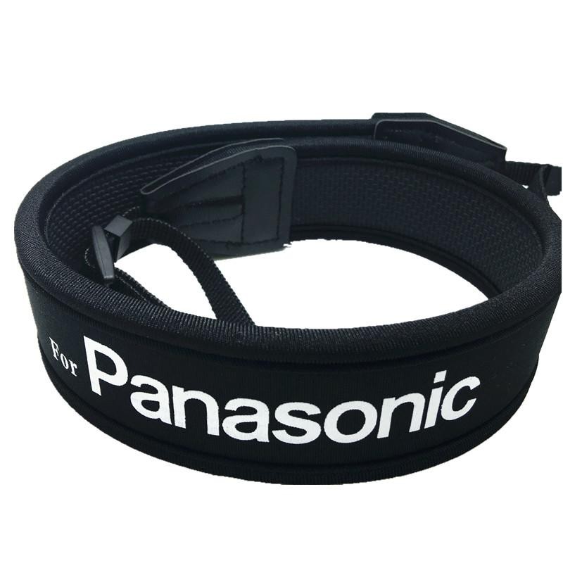 สายคล้องกล้อง-แบบนิ่ม-สายดำ-อักษรขาว-พานาโซนิค-for-panasonic