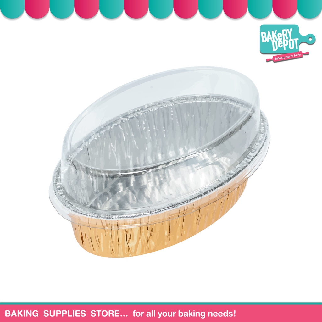 bakery-depot-foil-6002-ฟอยด์อลูมิเนียมอบขนม-ทรงรีพร้อมฝา-10ชุด-แพ็ค