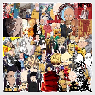 พร้อมส่ง57ชิ้น ONE PUNCH MAN (วันพันซ์แมน) สติกเกอร์กันน้ำรูปแบบที่แตกต่างกัน