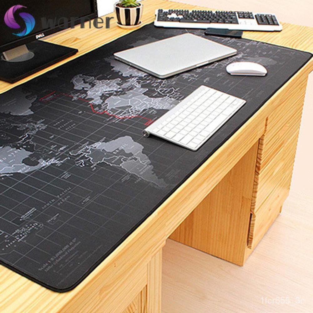 relaxwarner-world-map-gaming-mousepad-anti-slip-office-computer-desk-mat-modern-table-wool-felt-laptop-cushion