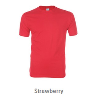 เสื้อยืดสีพื้น STRAWBERRY ( สีชมพูสตอเบอรี่ )