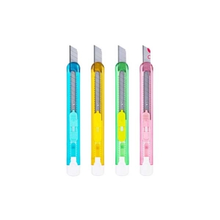 Deli 2054 School Cutter คัตเตอร์ คัตเตอร์พกพา 13 ใบมีด (คละสี 1 ชิ้น) คัตเตอร์ อุปกรณ์สำนักงาน เครื่องเขียน คัตเตอร์พลาสติก