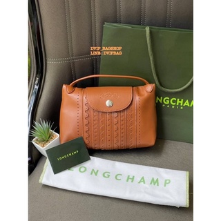 Longchamp le pliage Lace leather crossbody bag แท้💯%