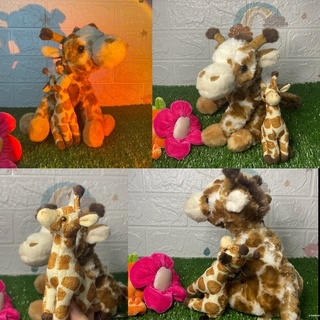 ตุ๊กตายีราฟคู่แม่ลูกผูกพัน Ravensden (ขายคู่ค่ะ) RAVENSDEN cuddly giraffe plush, super cute furry fluffy wild🦒