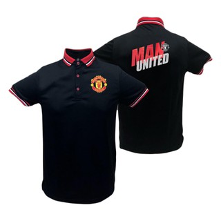 เช็คไซด์ก่อนสั่งซื้้อ !!!!!   เสื้อโปโลแมนยู ลิขสิทธิ์แท้ MUFC-001   Black  สีดำ