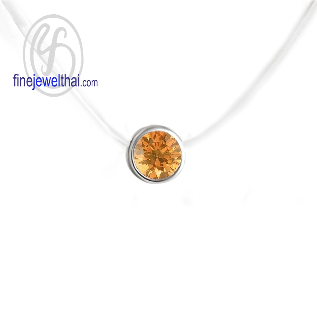 finejewelthai-จี้ซิทริน-ซิทริน-จี้พลอย-พลอยประจำเดือนเกิด-citrine-silver-pendant-birthstone-p1086ct00-ราคาต่อชิ้น