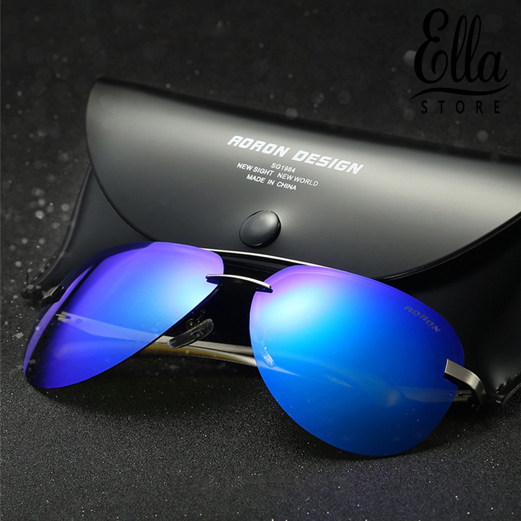 ellastore123-แว่นตากันแดด-เลนส์กระจกโพลาไรซ์-ป้องกันรังสียูวี-uv400-สําหรับขับขี่-ทุกเพศ