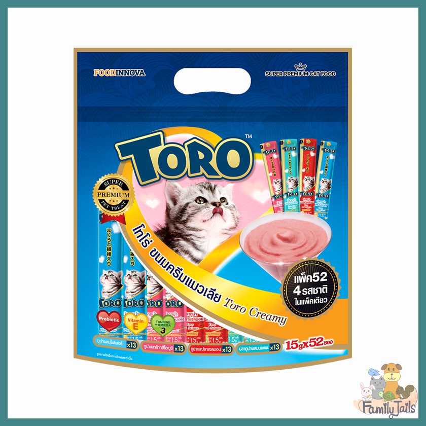toro-toro-creamy-โทโร่-โทโร่-ขนมแมวเลีย-รวมรสชาติ-15g-แพ็ค52ซอง