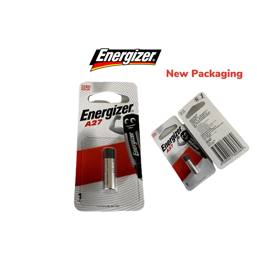 ถ่านรีโมท-energizer-a27-gp27a-alkaline-battery-1-pack-แบตเตอรี่อิเล็คทรอนิกส์-exp-12-2022-ของแท้