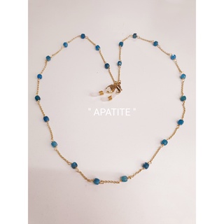 สายคล้องแมส หินนำโชค017  "APATITE" "อะพาไทต์"