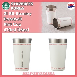 【 Starbucks 】Starbucks Korea 2021 SS Stanley  Baseball  Pint Cup  473ml (16oz)