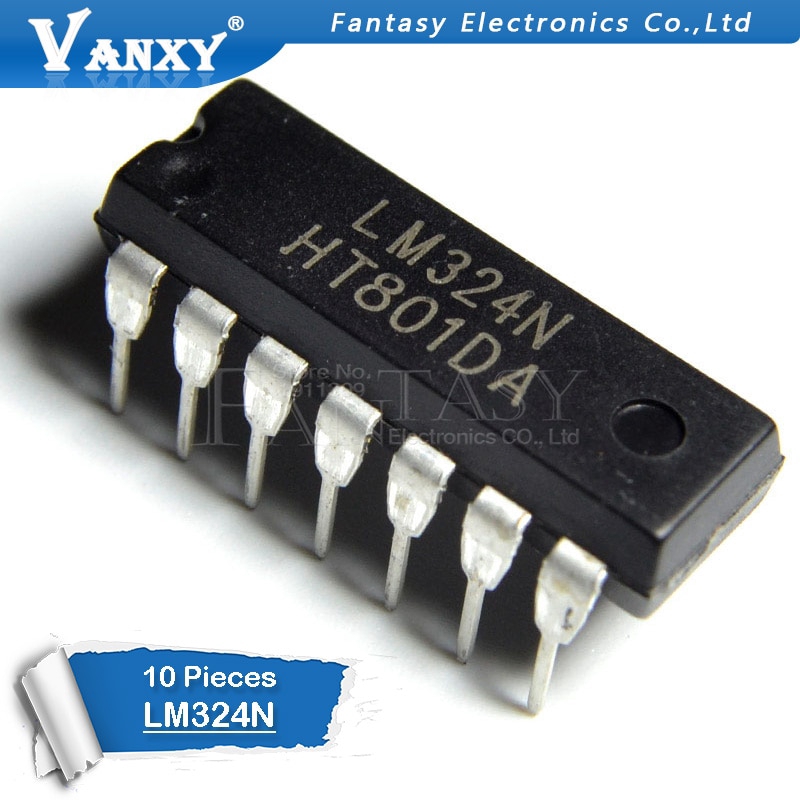 100 Pezzi LM324N Amplificatore Operazionale Quad DIP14 – TI Compatibile – Nuovi