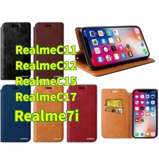 เคสฝาพับXundu OPPO Realme C11/RealmeC12/Realme C15/Realme C17/Realme7iแบบเปิดปิด เก็บนามบัตรได้