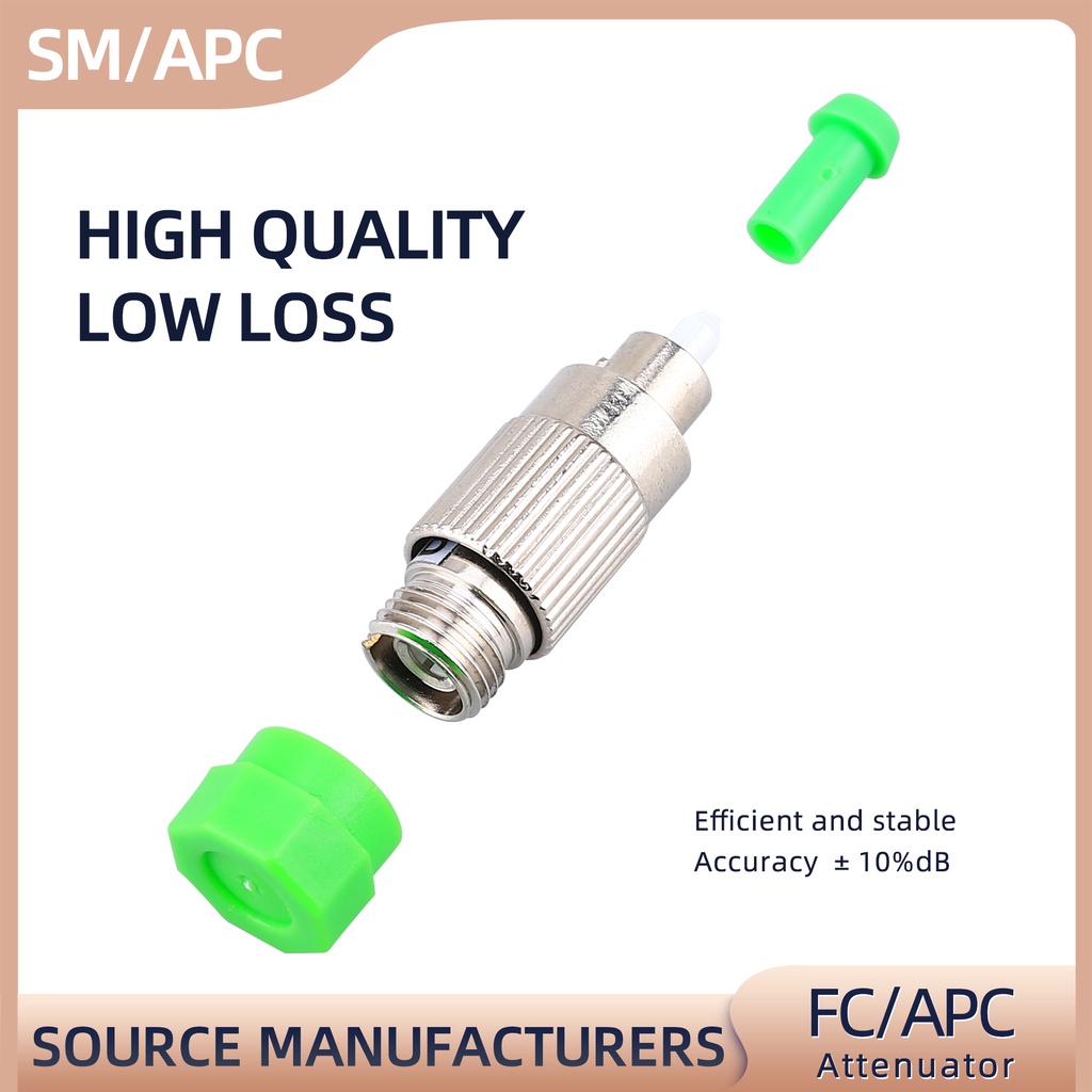 ไฟเบอร์ออปติก Attenuator FC/APC ชายหญิง Optical Fiber Attenuator ...