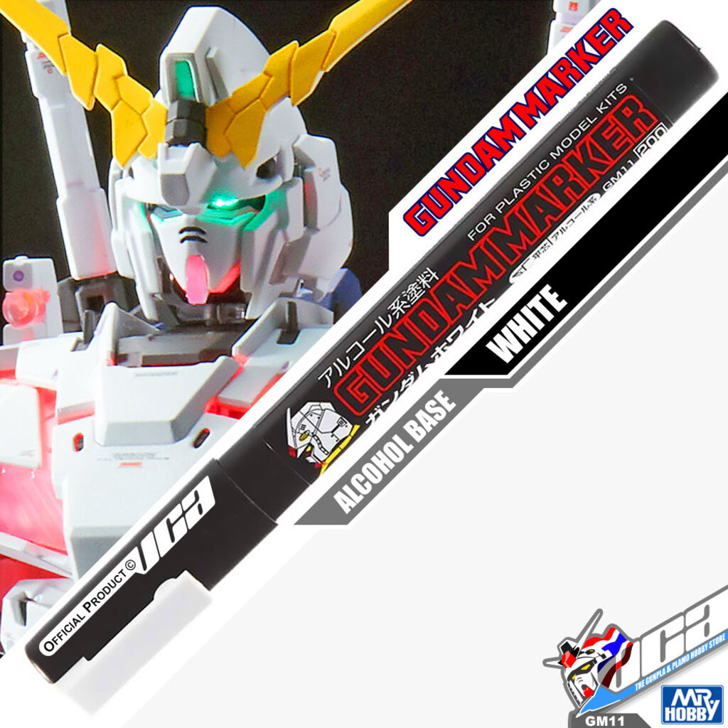 Gundam Marker GM11 – Pennarello Bianco A Punta Piatta Per Modellismo Gundam – Inchiostro Alcolico - 3