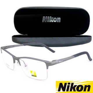 Nikon แว่นตา รุ่น CX-6327 C-3 สีเงิน กรอบแว่นตา Eyeglass frame ( สำหรับตัดเลนส์ ) วัสดุ อลูมิเนียม Aluminium ขาสปริง