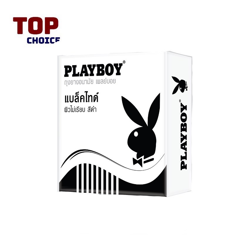 ภาพหน้าปกสินค้าPlayboy Condom BlackTie เพลย์บอย แบล็คไทด์ ถุงยางอนามัยผิวไม่เรียบ แบบมีขีด ขนาด 52 มม. จำนวน 1 กล่อง จากร้าน top_choice บน Shopee