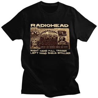 เสื้อยืดสีขาวเสื้อยืด พิมพ์ลาย Radiohead วงร็อค ฮิปฮอป ฮาราจูกุ สตรีท สไตล์พังก์ แฟชั่นสําหรับผู้ชาย และผู้หญิงS-4XL