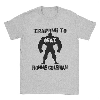 เสื้อยืดคอกลม แขนสั้น พิมพ์ลาย Training To Beat Ronnie Coleman สําหรับผู้ชาย ใส่เข้ายิม ฟิตเนส เพาะกาย