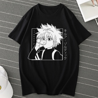 Men Women T-shirt Tops Kawaii Hunter X Hunter Tshirt Killua Zoldyck T-shirt Crew Neck Fitted Soft Anime Manga Tee Shirt