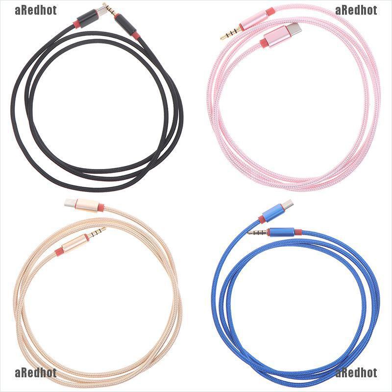 aredhot-type-c-ถึง-3-5-มม-แจ็ค-ตัวผู้-สายสัญญาณเสียง-aux-ตัวผู้-เป็น-usb-c-ตัวเชื่อมต่อสเตอริโอ