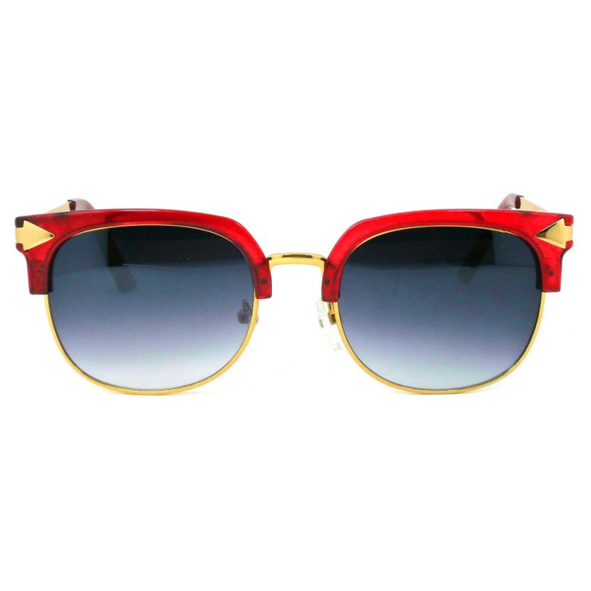 sun-glasses-แว่นกันแดด-แฟชั่น-รุ่น-3054-สีแดงตัดทองเลนส์ดำไล่สี