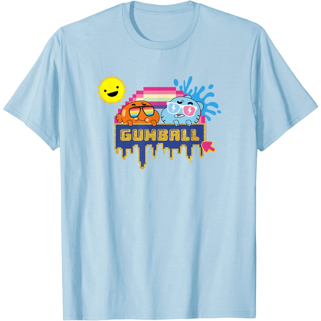 2022-ผ้าฝ้ายคอกลม100-cotton-เสื้อยืดผู้ชาย-the-amazing-world-of-gumball-sunshine-t-shirt-men-เสื้อ-ยืด-ผู้ชาย-คอกลม-โอเ