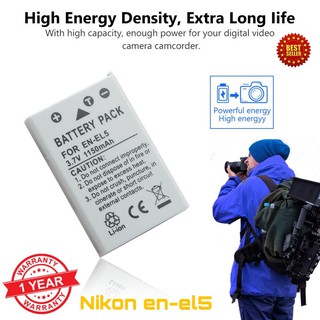 แบตกล้องนิคคอน Camera battery Nikon รุ่น EN-EL5 / ENEL5 Replacement Battery for Nikon