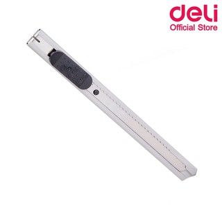 Deli 2053 Metal Small Cutter คัทเตอร์เหล็กเล็ก 13 ใบมีด คัตเตอร์ คัตเตอร์เหล็ก คัตเตอร์ตัด คัตเตอร์เล็ก อุปกรณ์สำนักงาน