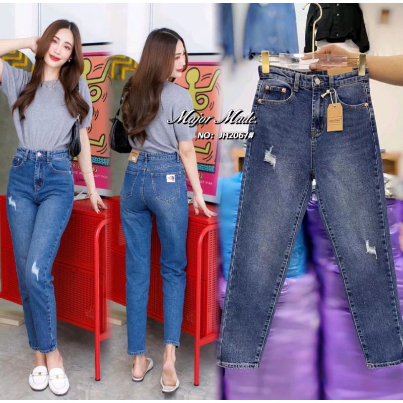 jh2067-มีs-xl-ยีนส์บอยยืด-บอยยืด-jeans-house